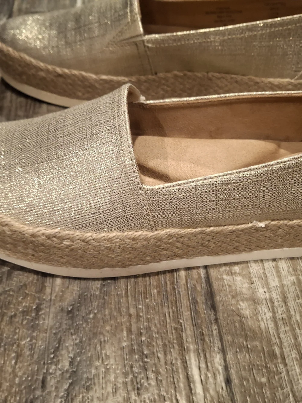 Giani Bernini Metallic Gold Slip-On Espadrilles